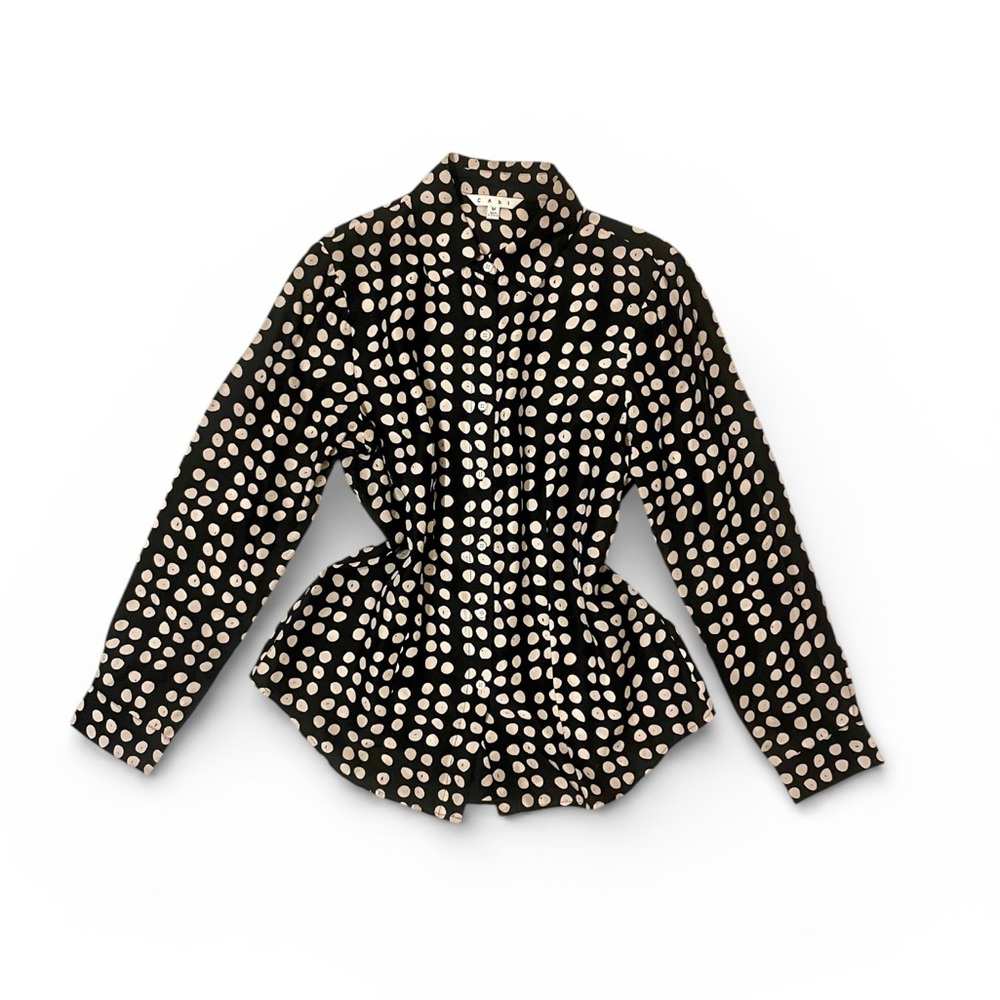 Vintage polka dot silk blouse